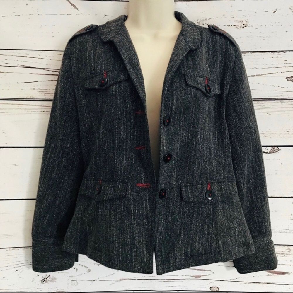 Maestro Womens Lightweight Button Jacket Black